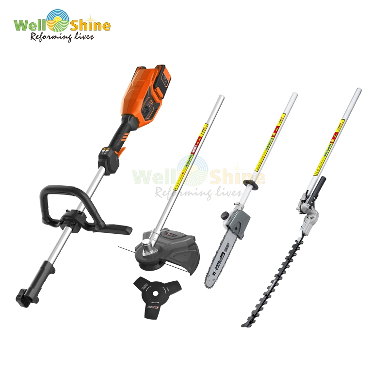 Lithium 40V 4 in 1 Multi Fuction Garden Tools, Grass Trimmer, Chain Saw, Hedge Trimmer, Brush Cutter